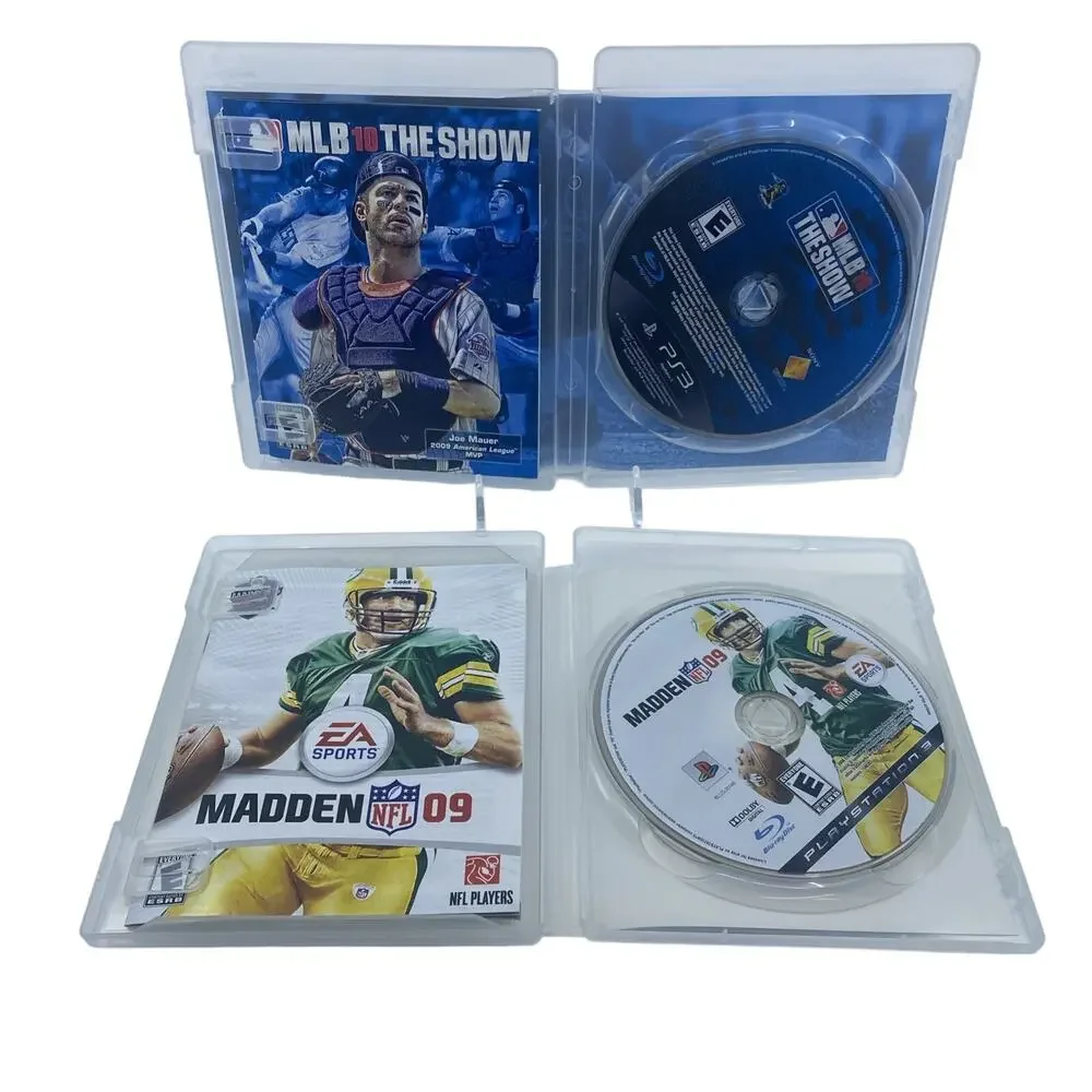PS3 Lot of 6 Games Madden NFL 09 11 13 MLB The Show 10 13 UFC 2009 Undisputed